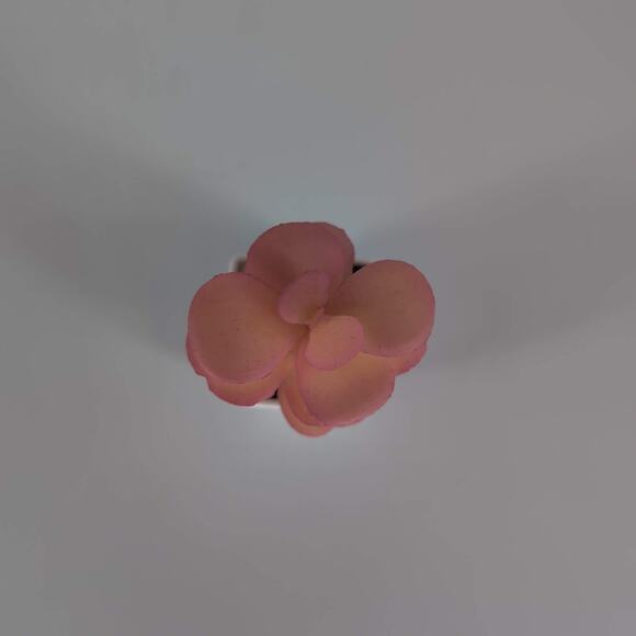 Mini Fake Faux Artificial Pink Succulent Potted Plant in Plastic White Pot - GUC - Picture 2 of 10